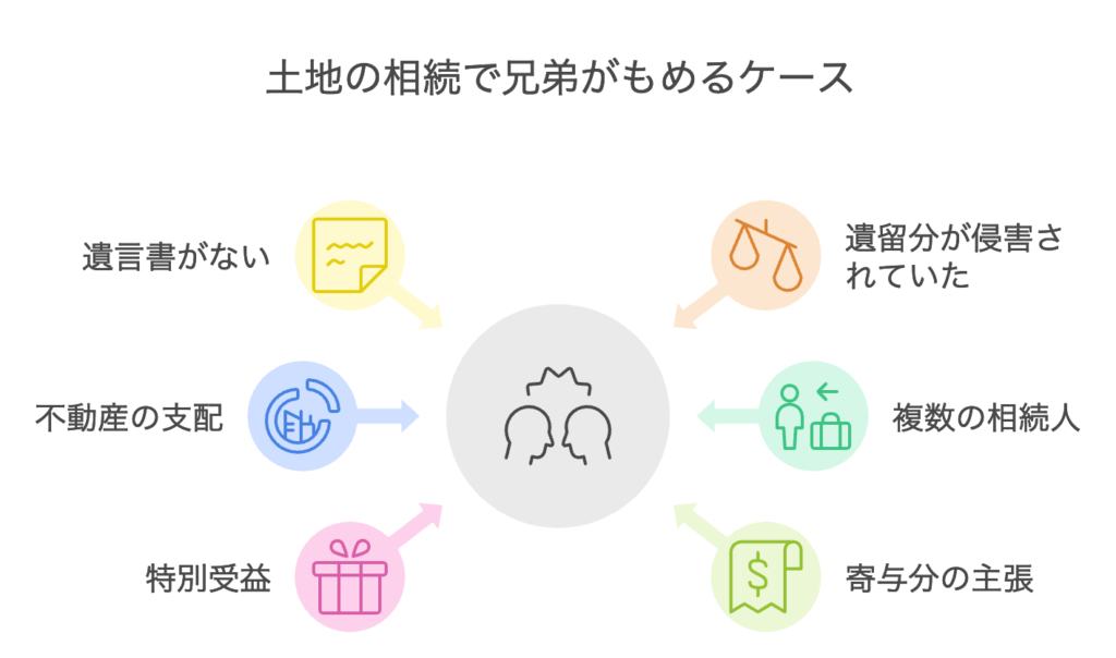 土地の相続で兄弟がもめるケース