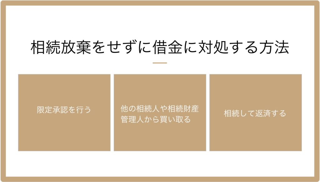 相続放棄をせずに借金に対処する方法